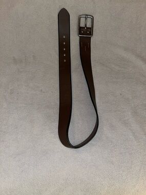 Men's Brown Leather Tulliani Belt with Silver Buckle